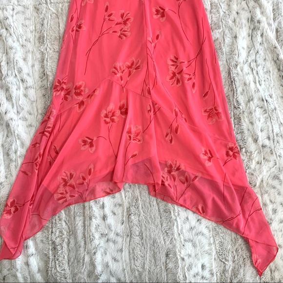 Vintage Pink Floral Ruched Midi Dress 90’s chic - Picture 9 of 16